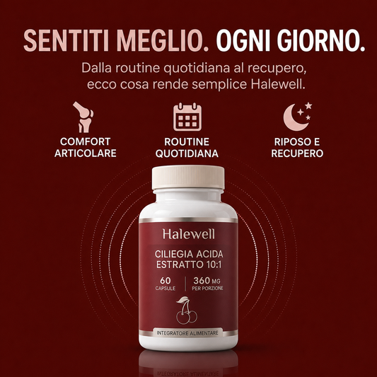 Benefici e routine di Halewell Ciliegia Acida