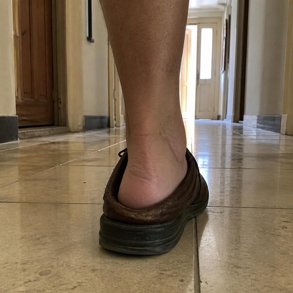 Scarpa sul calcagno.