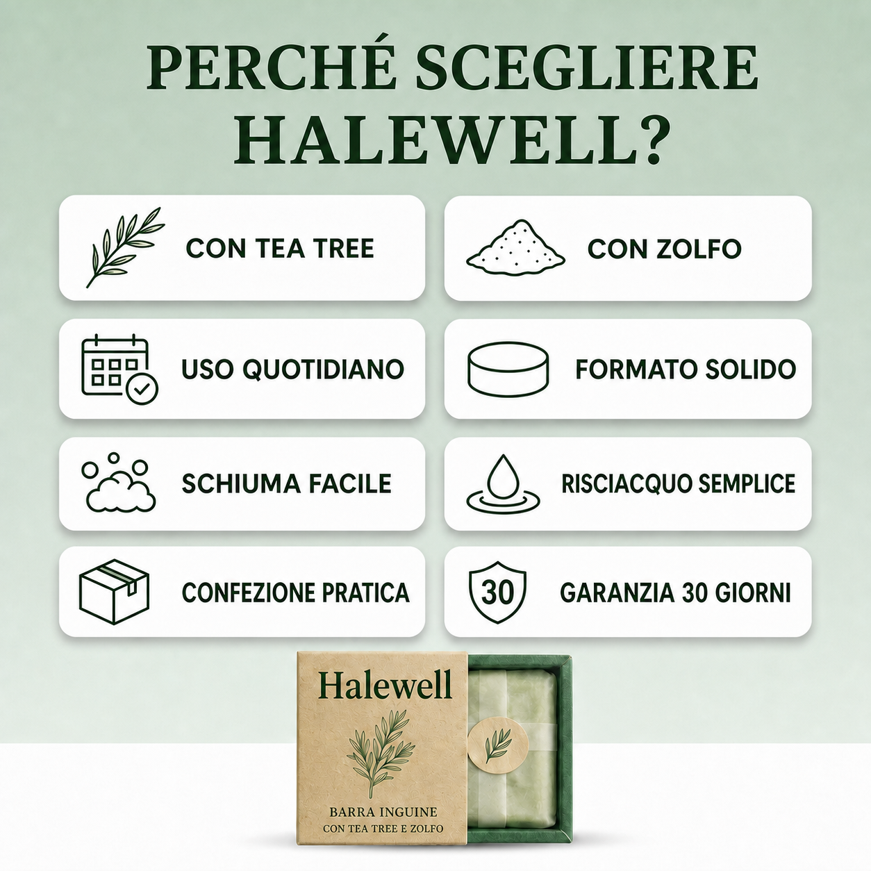Caratteristiche della Halewell Barra Inguine