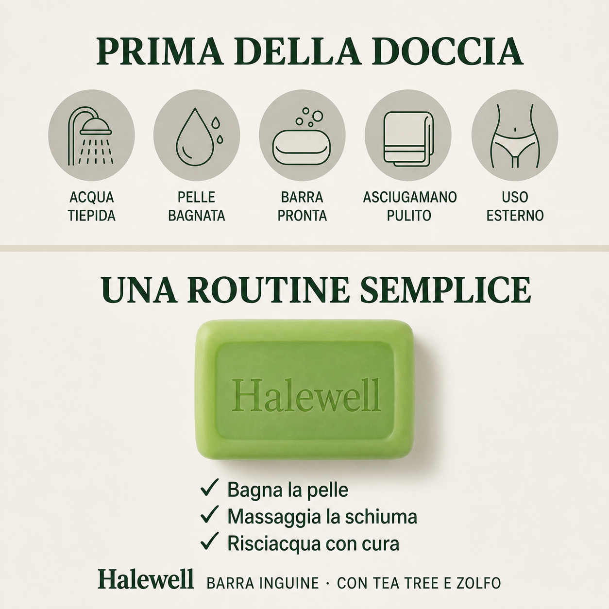 Preparazione della routine prima della doccia