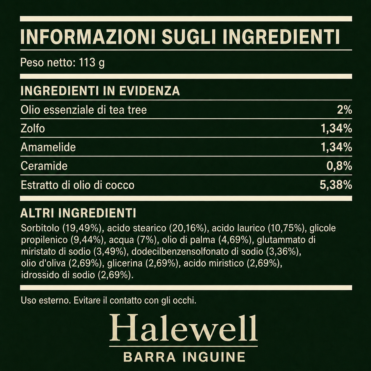 Informazioni sugli ingredienti